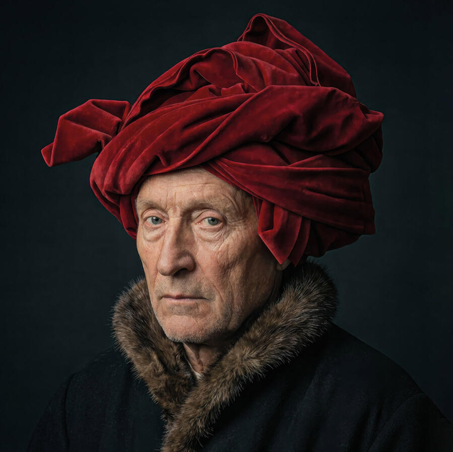 Ritratto di uomo con turbante rosso di Jan van Eyck